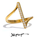 【クーポン利用で4270円】 チャーム 指輪 リング ジルコニア ステンレス ピック レディース スタイリッシュ ユニーク スチール 幾何学 ツイスト CZ シ...