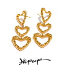 【送料無料】 ピアス ステンレス ドロップ ハート メタル 揺れる LOVE レディース 人気 透かし ダングル 防ぐ Love アレルギー スチール デイリー ロマンチック ジュエリー