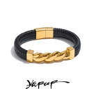 【クーポン利用で6410円】 バングル ブレスレット ステンレス チェーン レザー メタル メンズ 65mm ツイスト ハンドメイド 幅 スチール ジュエリー ...