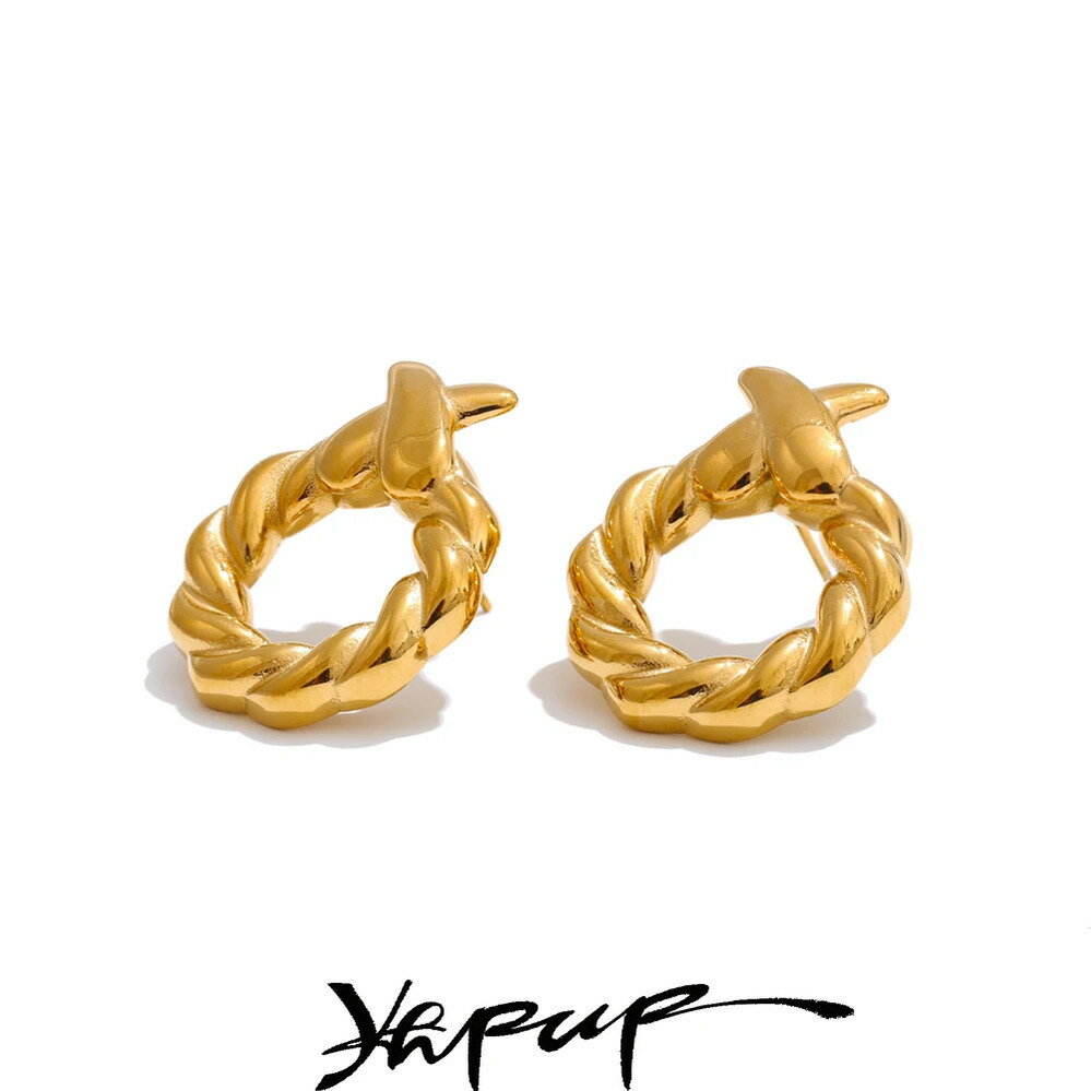 本商品は海外からの発送となり到着までに2週間程度を頂戴します。予めご了承くださいませ。商品名ファッション ステンレス スチール メタル 18K PVD プレート ラウンド 透かし スタッド ピアス レディース アンチ アレルギー チャーム ...