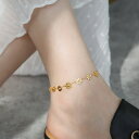 【クーポン利用で5140円】 アンクレット 黄 イエロー デイジー ヒマワリ ゴールド チタン レディース カラー エレガント ひまわり ファッション ギフト ...