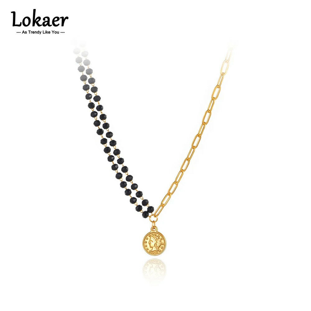 【送料無料】 チョーカー ネックレス 黒 ブラック クリスタル ステンレス クイーン チェーン チタン レディース ボヘミア スチール