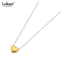 【クーポン利用で3590円】 チョーカー ペンダント ネックレス ステンレス ハート メタル レディース ロマンチック スチール 18K テクスチャ 記念日 N