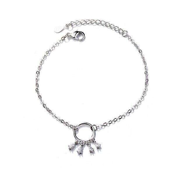 【送料無料】 シルバー カラー ドリーム キャッチャー チャーム おしゃれ 大人 ブレスレット レディース バングル