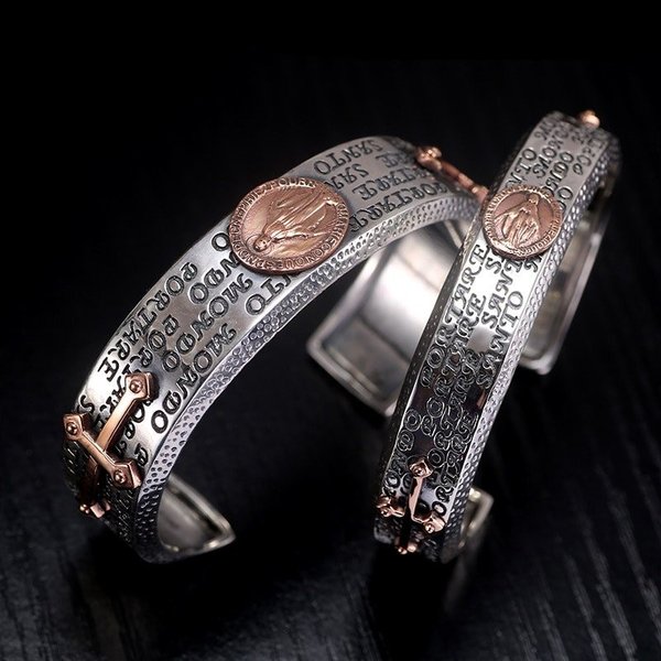 FineJewelrysの【送料無料】 ブレスレット スキル シルバー S925スターリング タイ クロス 古代 カップル シンプル 大人 トレンド おしゃれ かわいい レディース｜アングル2