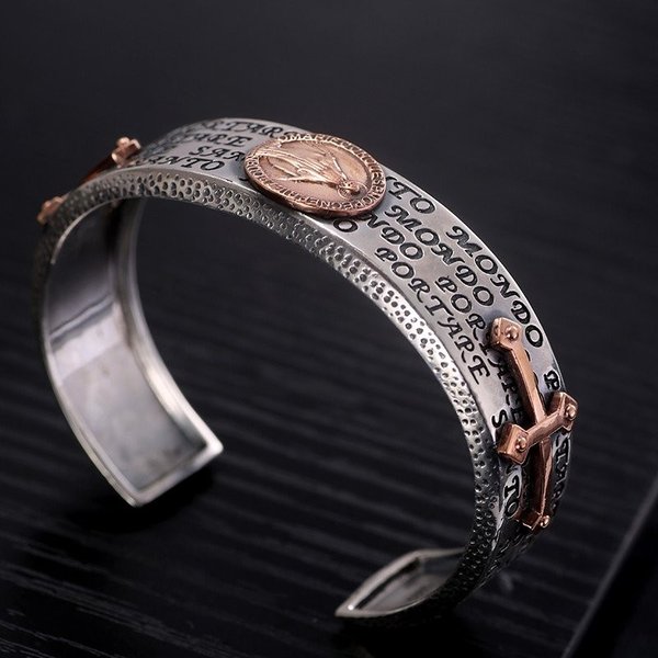 FineJewelrysの【送料無料】 ブレスレット スキル シルバー S925スターリング タイ クロス 古代 カップル シンプル 大人 トレンド おしゃれ かわいい レディース｜アングル3