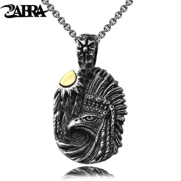 Men'S Accessories - 【クーポン利用で64180円】 メンズ 男性 ネックレス インディアン 太陽 鷲 イーグル 925 スター 星リング シルバー ペンダント ブラック 黒 シンプル 大人 トレンド おしゃれ かわいい かっこいい