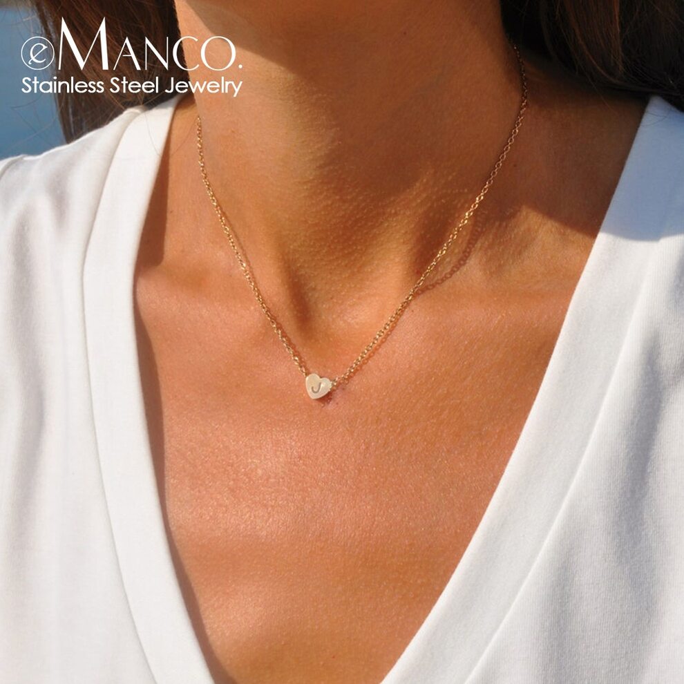 【送料無料】 ペンダント ネックレス イニシャル シンプル ハート レディース 女性 ファッション 26 レター パーソナリティ ギフト ジュエリー