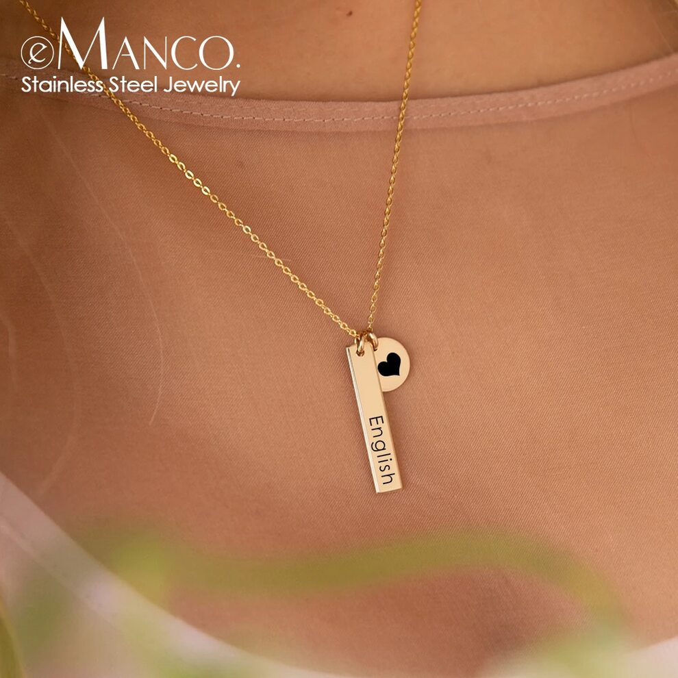 【送料無料】 ペンダント ネックレス ステンレス ゴールド ハート レディース 女性 メンズ 男性 カスタム 刻印 カラー ワード 316 スチール ギフト