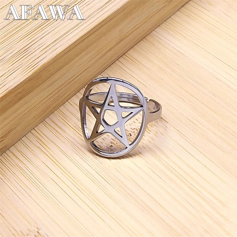Other - 【クーポン利用で3100円】 指輪 リング ステンレス 星 スター シルバー レディース 女性 メンズ 男性 魔術 ウィッチクラフト 五芒星 スチール カラー 調整可能 パーティ ギフト ジュエリー