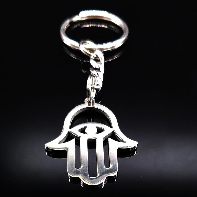 【クーポン利用で2780円】 キー 鍵チェーン ステンレス シルバー チェーン トルコ ハムサ リング レディース 女性 メンズ 男性 ハンド 目 アイズ キー 鍵リング キー 鍵ホルダー カラー スチール ファティマ ジュエリー ギフト
