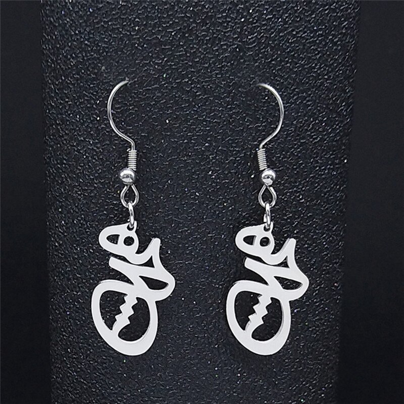 Peridot - 【送料無料】 】 ピアス ステンレス シルバー ドロップ LOVE レディース 女性 ファッション ペルシャ スチール カラー Love ジュエリー ジョイリア