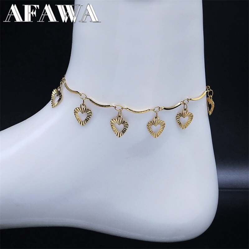 【クーポン利用で3330円】 アンクレット ブレスレット ステンレス ハート LOVE レディース ファッション Love スチール 夏 サマー ビーチ チャー...