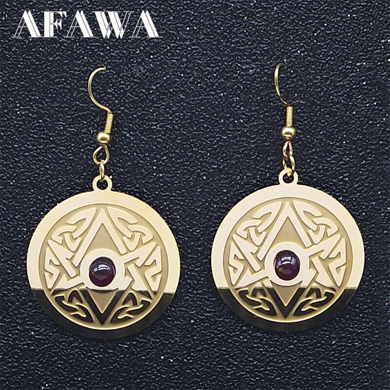 【送料無料】 ピアス ステンレス ドロップ サクラ 揺れる レディース 女性 使い 一筆書き ヘキサグラム ヘブライ ダングル スチール 宗教 レリジョン お守り ジュエリー(4)