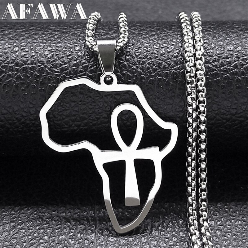 【送料無料】 ネックレス ステンレス エジプト アフリカ シルバー クロス 十字架 鍵 レディース 女性 ..