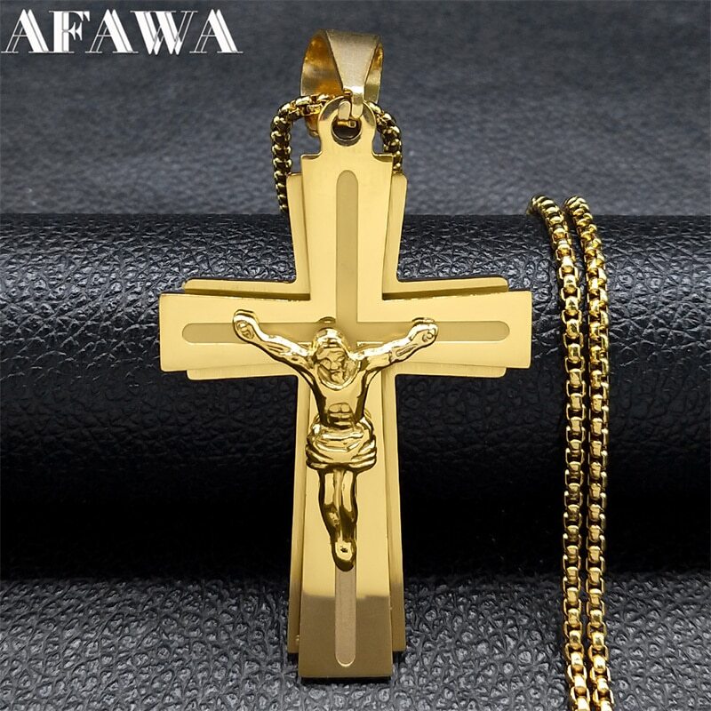 【クーポン利用で3870円】 ペンダント ネックレス ステンレス ゴールド スダチ クロス 十字架 レディー..