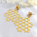 【クーポン利用で3420円】 ピアス ステンレス サクラ ダイズ 揺れる 星 レディース 女性 ユダイズム スター デビッド スタッド スチール ヘキサグラム シンボル ダングル お守り ジュエリー 1682