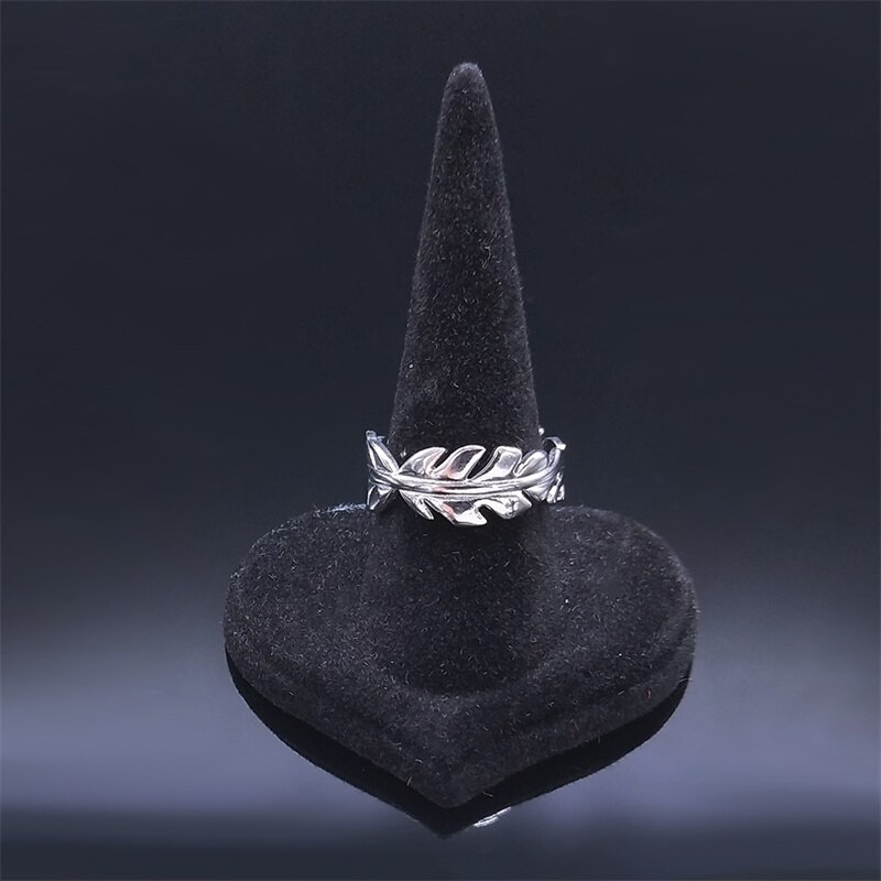 【送料無料】 指輪 リング ステンレス シルバー 羽根 レディース 女性 ロマンチック フェザー カラー スチール オープニング 調整可能 指 フィンガー ジュエリー バレンタイン 日 ギフト