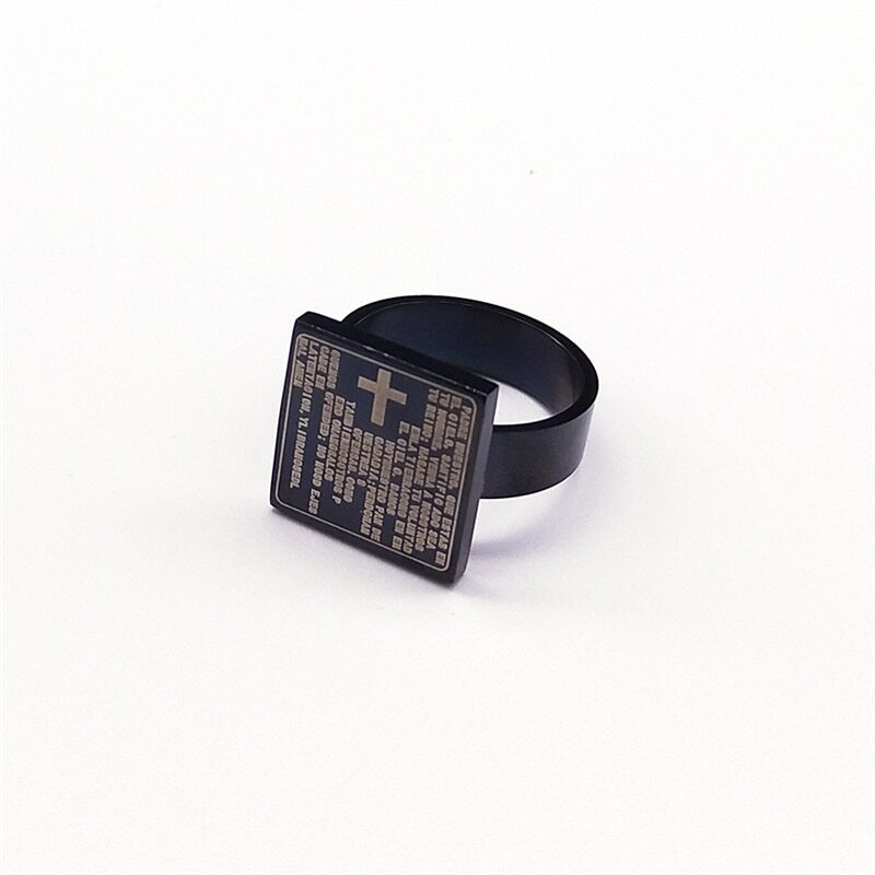 Other - 【クーポン利用で3190円】 指輪 リング ステンレス シンプル クロス 十字架 メンズ 男性 キリスト バイブル ロード 祈り 指 フィンガー スチール 宗教的 クラシック ジュエリー