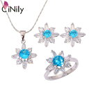 【クーポン利用で6190円】 ペンダント ピアス 指輪 リング ネックレス 白 ホワイト 緑 グリーン 青 ブルー シルバー レディース クンツァイト クオーツ ジルコン プレート ジュエリー セット