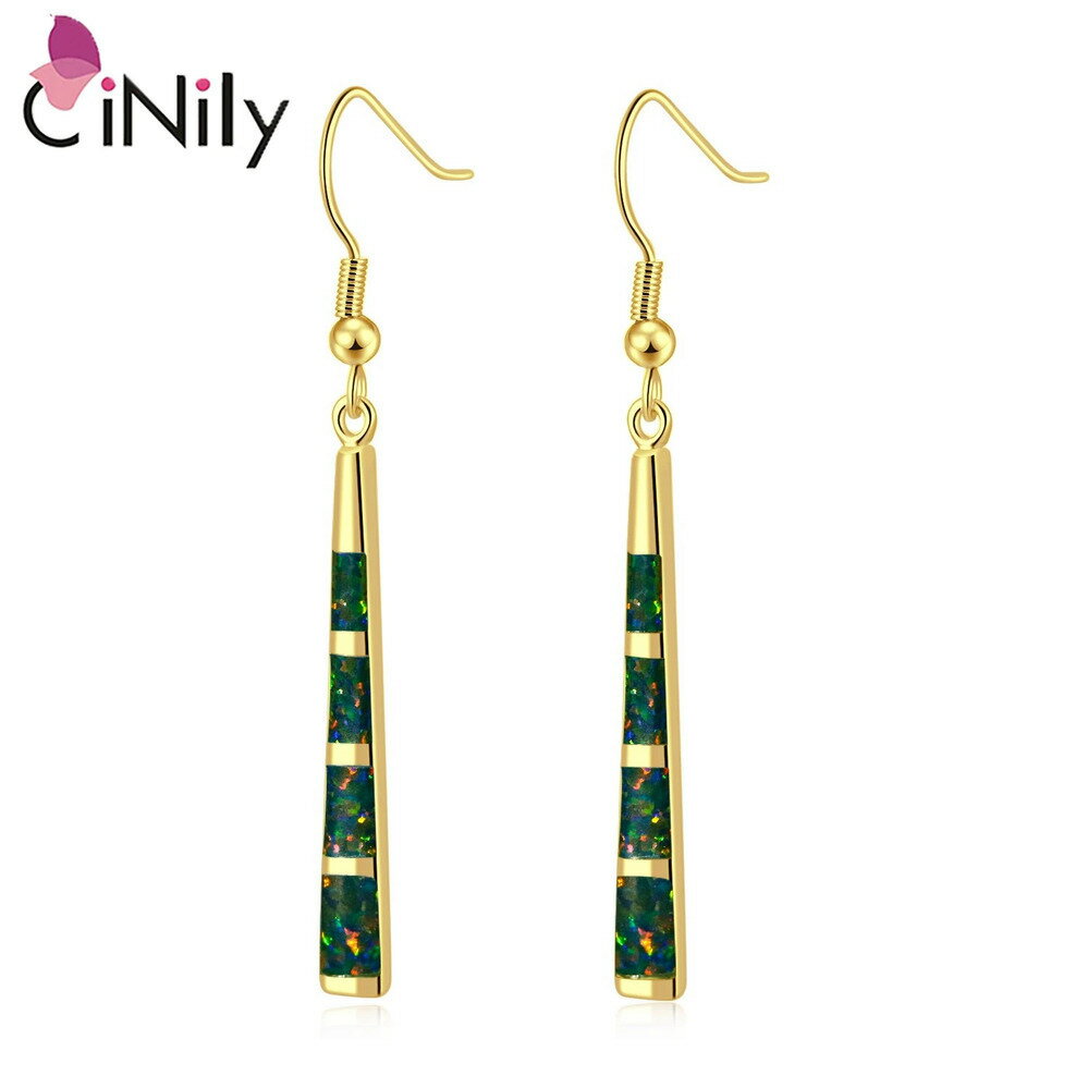 【送料無料】 ピアス マルチカラー ゴールド オバール ストーン ドロップ ロング 揺れる レディース ダングル プレート オパール タッセル ボヘミア BO ファッション ジュエリー ギフト