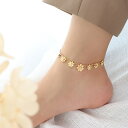 【クーポン利用で2780円】 アンクレット ステンレス ゴールド レディース ビーチ アクセサリー スチール プレート 防水 人気 ロマンチック ギフト ガール ホット