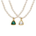 【クーポン利用で4410円】 ペンダント ネックレス クリスタル ストーン パール 真珠 レディース 女性 新しい シャイニー 人工 スタイリッシュ 気質 ジュエリー レディ チャーム ギフト(4)