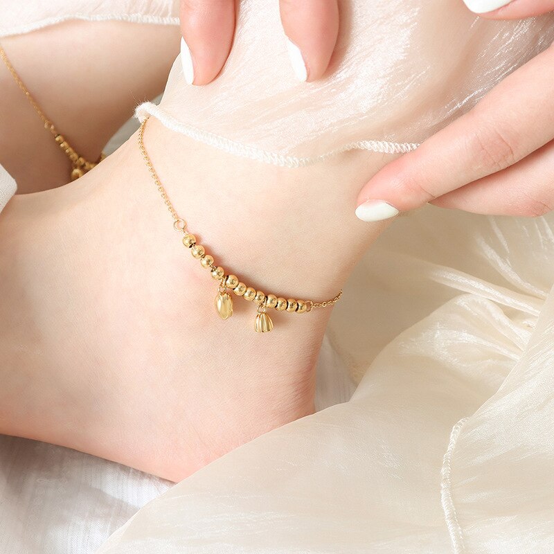 【送料無料】 アンクレット 花 フラワー ステンレス スイレン ゴールド チェーン プラント ハス 植物 レディース 夏 サマー 新しい リリース スチール プ...