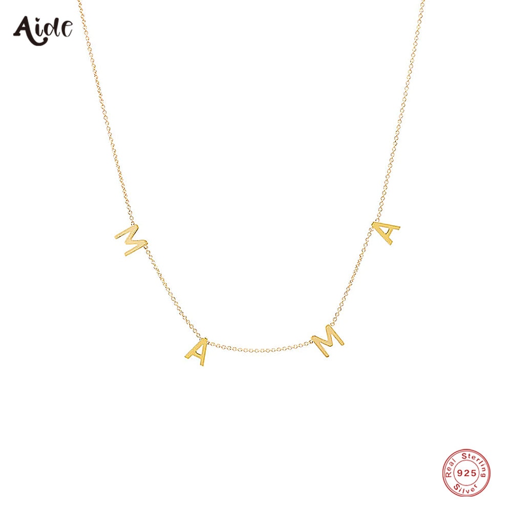 【送料無料】 チョーカー ペンダント ネックレス ゴールド シルバー リング レディース 女性 925 スター 星リング ママ レター 豪華 18k プレート ...