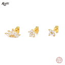 【クーポン利用で4500円】 ピアス 花 フラワー ジルコニア シルバー クラウン 王冠 リング レディース 女性 3個 925 スター 星リング スモール CZ ジルコン 形 シェープ スタッド セット ガール ギフト パーティ ジュエリー アクセサリー(4)