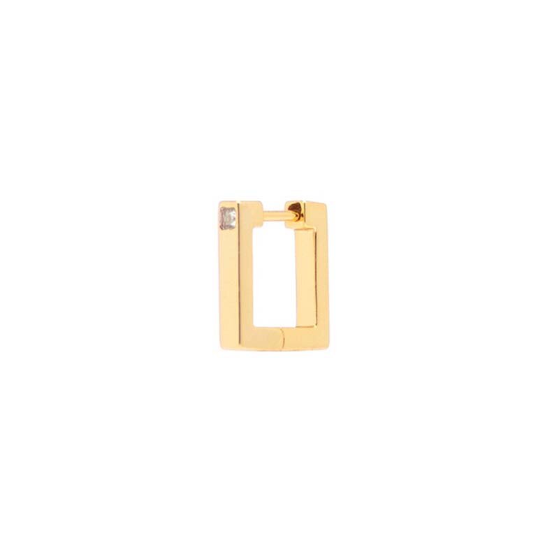 【クーポン利用で3640円】 ピアス ジルコニア シルバー スクエア リング レディース 女性 925 スター 星リング 厚い 四角 フレーム ハギー シングル ジルコン 幾何学 パンク ジュエリー