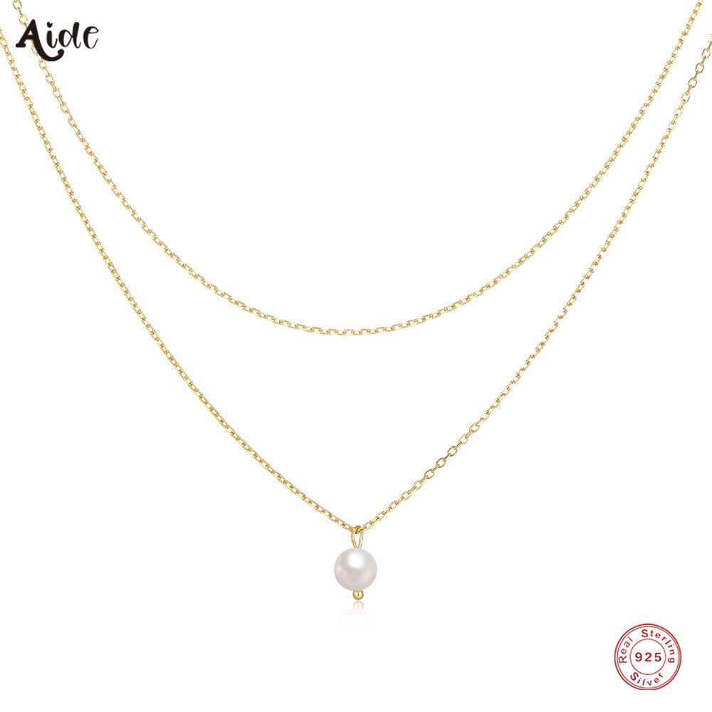 【送料無料】 チョーカー ネックレス シルバー チェーン パール 真珠 リング レディース 女性 925 スター 星リング ミニマリスト ダブル レイヤー ギフ...