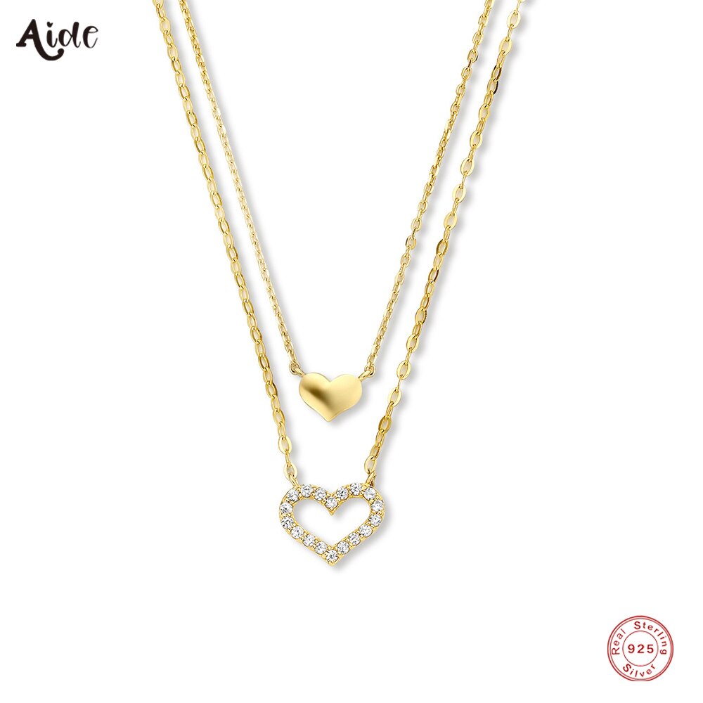 【送料無料】 チョーカー ネックレス ジルコニア シルバー チェーン ハート リング レディース 女性 925 スターリング ダブル レイヤー チャーム シャイニング キラキラ ジルコン 鎖骨 結婚式 ウェディング ジュエリー