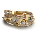 【送料無料】 ブレスレット コッパー カッパー レザー ビーズ レディース 新しい トレンド アロイ BOHO 多層 マルチレイヤー プリント ソフト ラップ ジュエリー ギフト