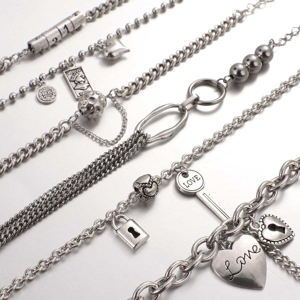 【送料無料】 ブレスレット シルバー チェーン ボート ハート コイン レディース カラー ガール ヒップ..
