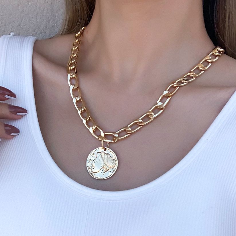 【クーポン利用で4670円】 チョーカー ペンダント ネックレス ビンテージ キューバ ゴールド チェーン ..