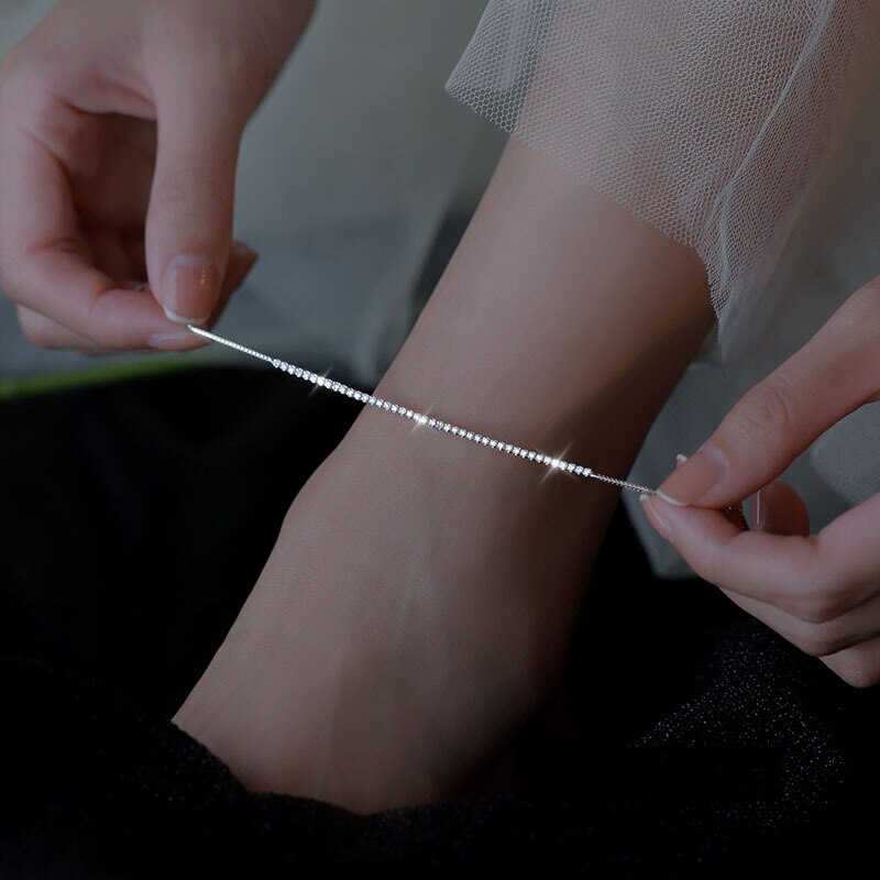 【送料無料】 アンクレット ダイヤモンド シルバー リング レディース 新しい トレンド 925 スターリング 輝く スパークリング 結婚式 ウェディング ギフ...