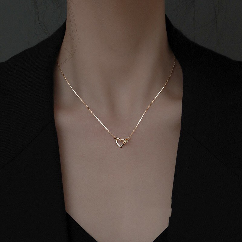 Silver - 【送料無料】 】 ペンダント ネックレス シルバー チェーン リング LOVE レディース 女性 925 スター 星リング Love シェイプ ネックチェーン ジュエリー 結婚式 ウェディング パーティ ギフト 夏 サマー 鎖骨