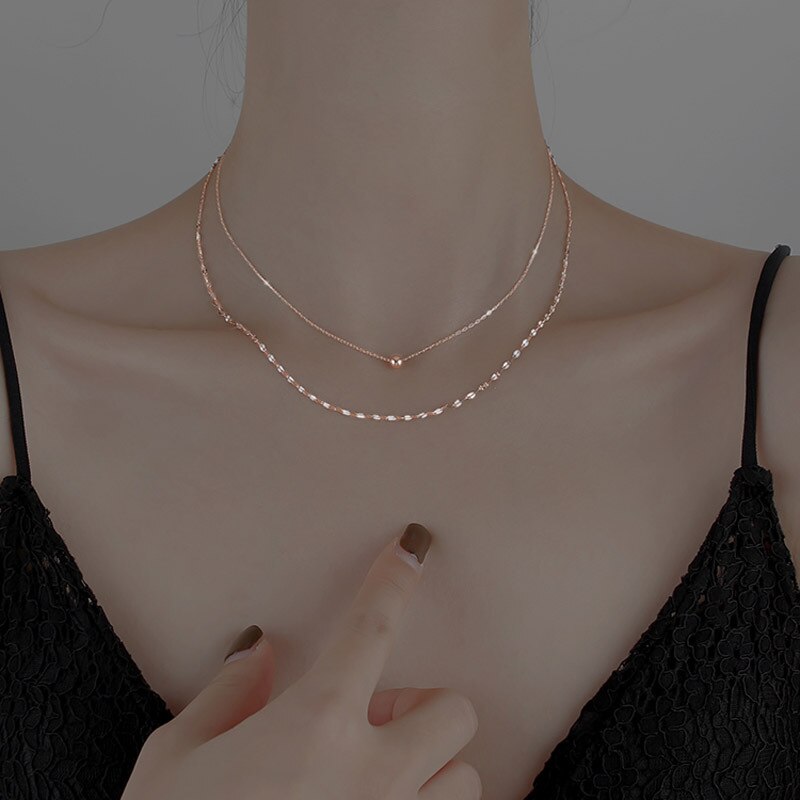 Other - 【クーポン利用で7030円】 ペンダント ネックレス シルバー サークル ラウンド ビーズ レディース 女性 ファッション 新しい 925 二重層 ファイン ジュエリー パーティ 結婚式 ウェディング アクセサリー