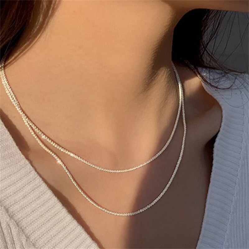 【送料無料】 チョーカー ネックレス ステンレス ゴールド シルバー チェーン リング 韓国 レディース 女性 スチール カラー 輝く スパークリング 鎖骨 フ...