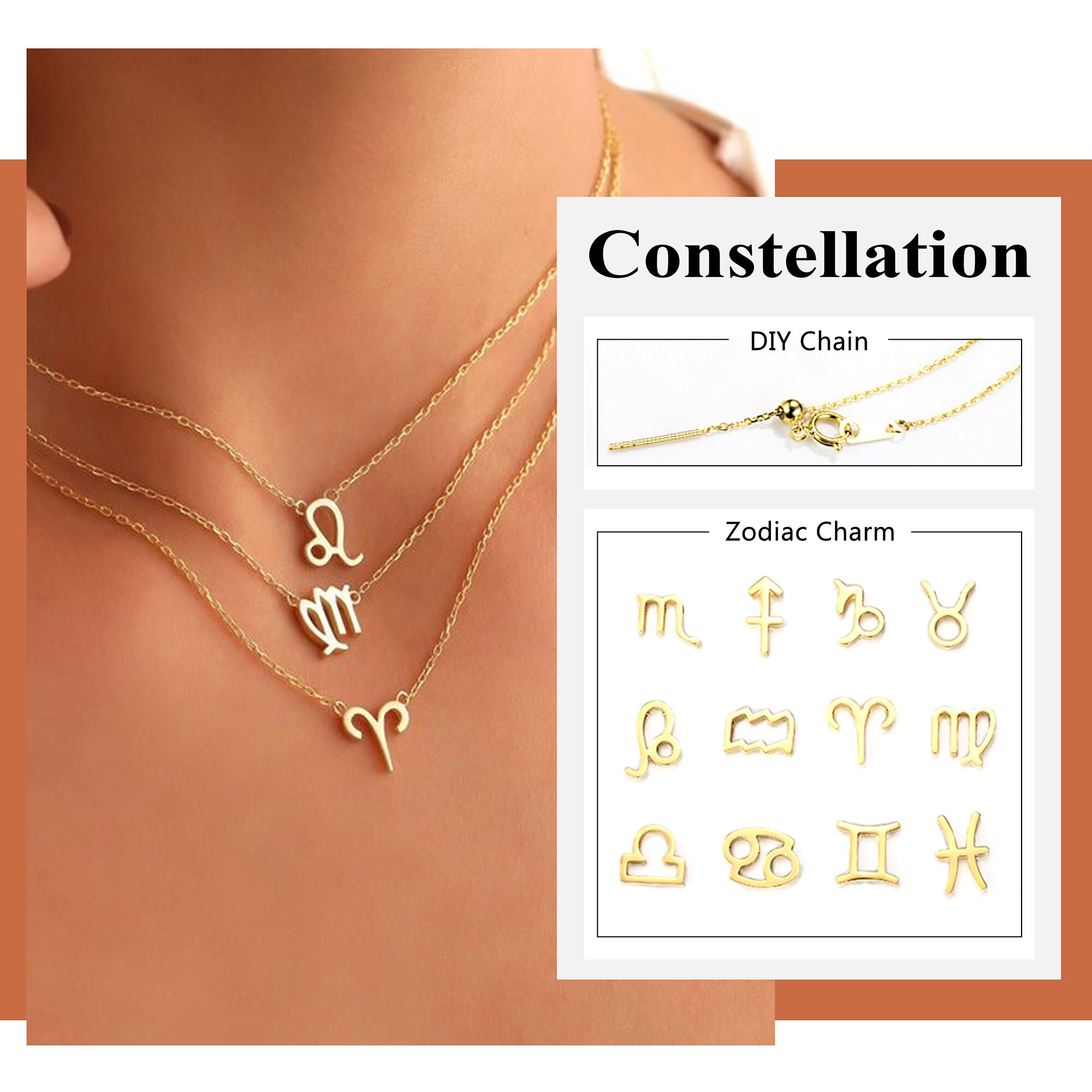 【送料無料】 ペンダント ネックレス ステンレス チェーン レディース 女性 星 スター座 新しい スチー..