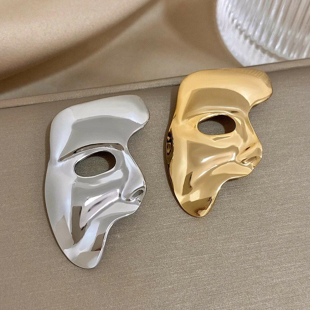 【クーポン利用で3480円】 ブローチ ゴールド ボート メタル レディース 誇張 面白い 抽象的 カラー マ..