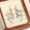 【クーポン利用で3900円】 ピアス シルバー ドロップ ロング レディース 女性 ファッション イレギュラー 幾何学 カラー パーソナリティ ロック ガール パンク ジュエリー(4)