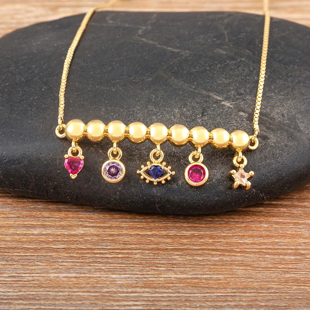 【送料無料】 ネックレス アメリカ チェーン スイーツ お菓子 レディース 女性 ライト 贅沢 ヨーロッパ ファッション カラフル ジルコン スイート 襟 パー...