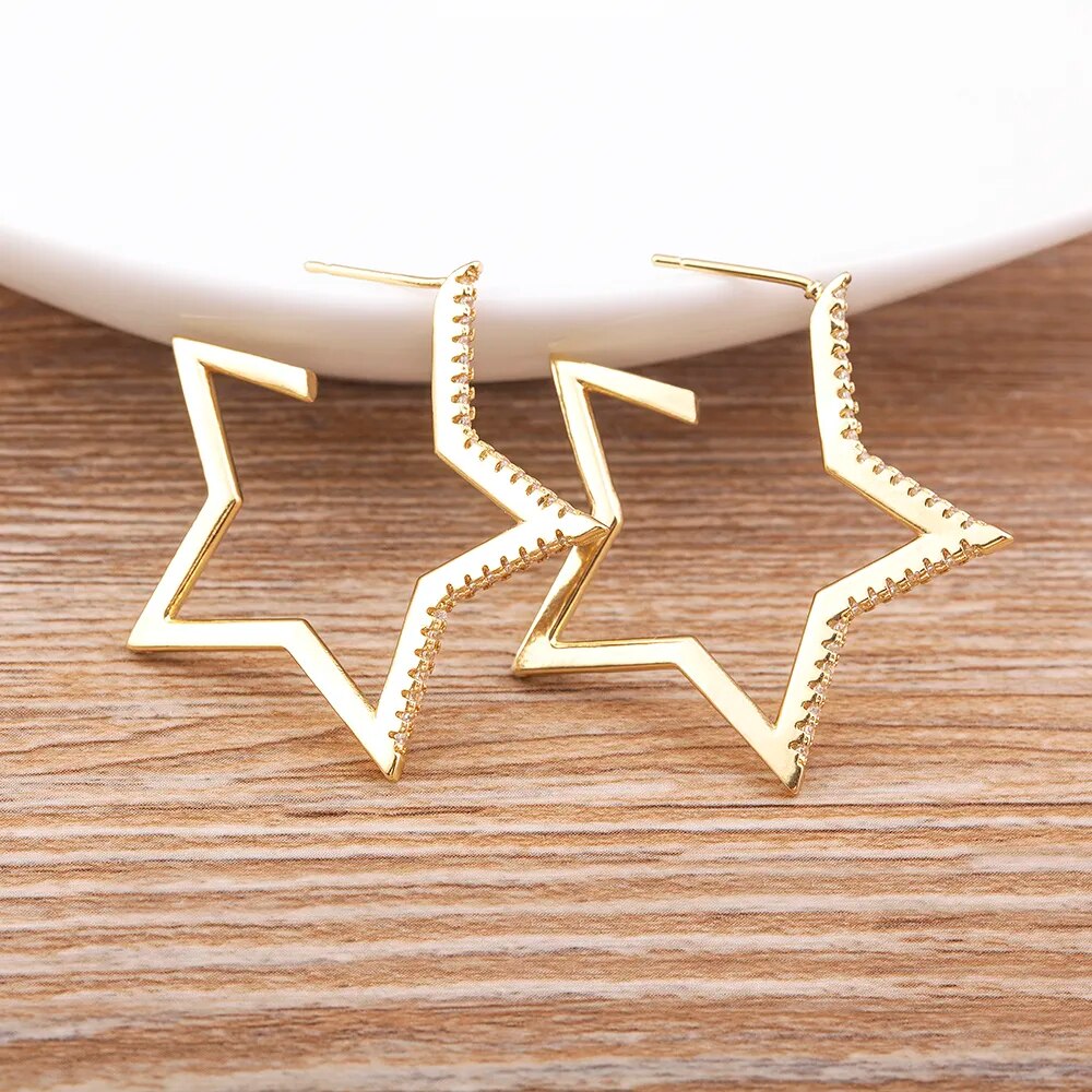 【送料無料】 ペンダント ピアス ゴールド ドロップ 星 レディース 女性 ファッション 5点 スター ミニマリスト カラー ジュエリー ファイン パーティ 結...