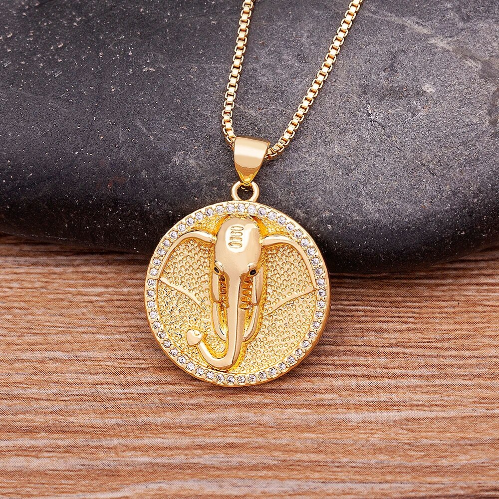 【送料無料】 チョーカー ペンダント ネックレス 動物 アニマル ゴールド ゾウ レディース 女性 INS ホット 絶妙 ファッション かわいい リトル 象 エ...