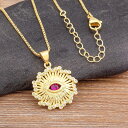 【送料無料】 ペンダント ネックレス ジルコニア ゴールド チェーン ピック レディース 女性 ラッキー 鍵 悪 エビル 目 アイズ カラー ジルコン キュービ...