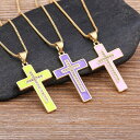 【送料無料】 ペンダント ネックレス チェーン クロス 十字架 ロング レディース 女性 メンズ 男性 ハイ 品質 パーソナリティ デザイン 6 カラー ジュエ...
