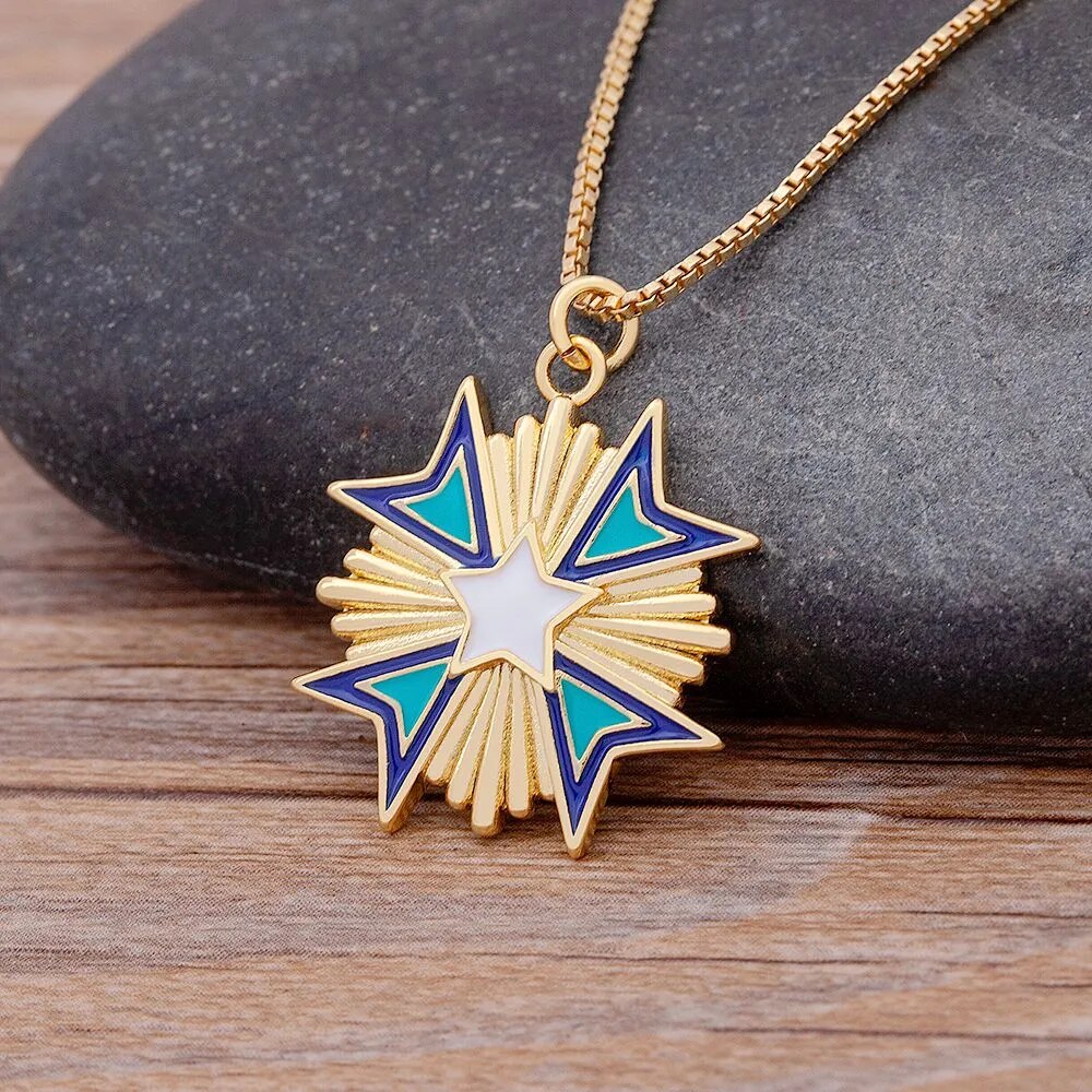 【送料無料】 チョーカー ペンダント ネックレス チェーン 星 レディース 女性 ライト 贅沢 クラシック スター 幾何学 安心 デザイン ファッション ジュエ...