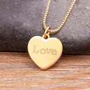 【クーポン利用で4090円】 ネックレス イニシャル ゴールド チェーン ハート LOVE レディース 女性 ロマンチック レター Love プレート 形 シェープ ネック マザー 日 ギフト ファッション パーティ ジュエリー